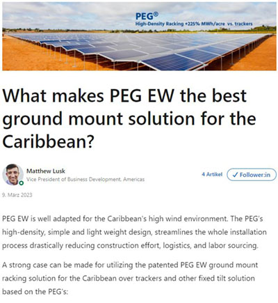 PEG for caribbean zone